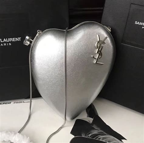 ysl heart bag replica|YSL heart bag silver.